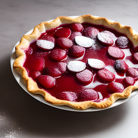 Tasty cherry pie, Slice of delicious fresh cherry pie picture wallpaper, photos,の素材