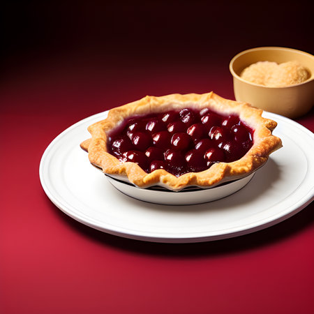 Tasty cherry pie, Slice of delicious fresh cherry pie picture wallpaper, photos,の素材