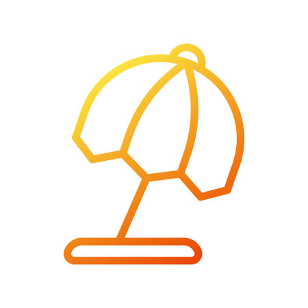 Umbrella icon gradient yellow orange illustration vector element and symbol perfect.のイラスト素材