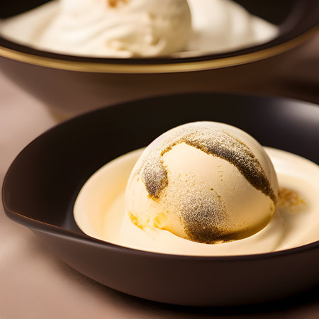 gelato Chocolate and Vanilla ice cream, serve on table tasty food picture wallpaper, photos,の素材