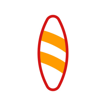Surfing icon duotone yellow red summer beach illustration vector element and symbol perfect.のイラスト素材