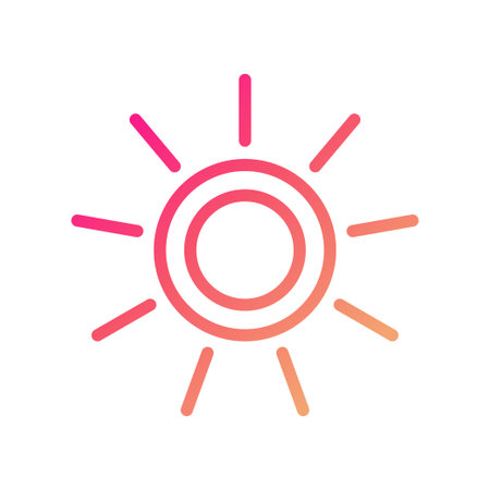 Weather icon gradient pink yellow summer beach illustration vector element and symbol perfect.のイラスト素材