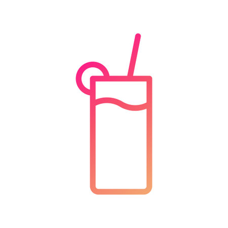 Drink icon gradient pink yellow summer beach illustration vector element and symbol perfect.のイラスト素材