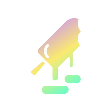 Ice cream icon solid gradient purple yellow green summer beach illustration vector element and symbol perfect.のイラスト素材