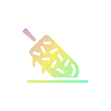 Ice cream icon solid gradient purple yellow green summer beach illustration vector element and symbol perfect.のイラスト素材