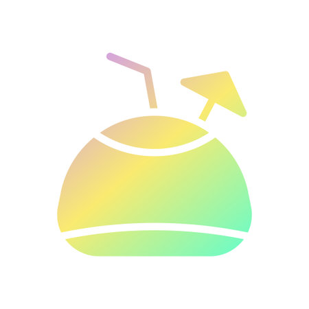 Drink icon solid gradient purple yellow green summer beach illustration vector element and symbol perfect.のイラスト素材