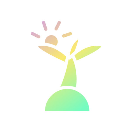 Island icon solid gradient purple yellow green summer beach illustration vector element and symbol perfect.のイラスト素材