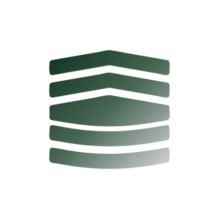 Badge icon solid gradient green white colour military vector army element and symbol perfect.のイラスト素材