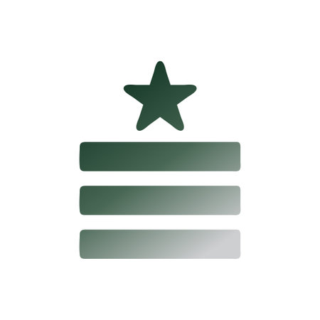 Badge icon solid gradient green white colour military vector army element and symbol perfect.