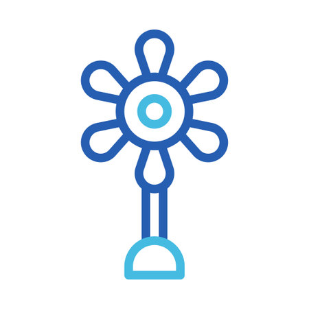Flower icon duocolor blue colour easter illustration vector element and symbol perfect.のイラスト素材