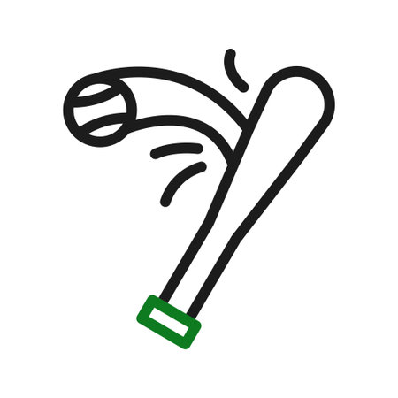 Baseball icon duocolor green black sport illustration vector element and symbol perfect.のイラスト素材
