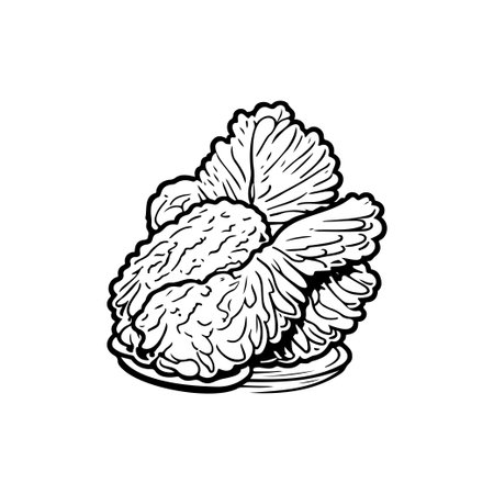 Chicken Icon hand draw black colour thanksgiving logo vector element and symbol perfect.のイラスト素材