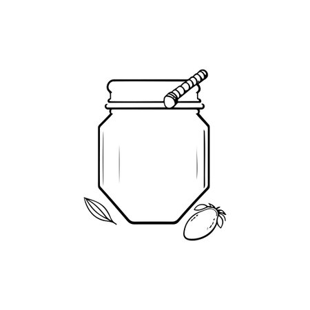 Honey Icon hand draw black colour thanksgiving logo vector element and symbol perfect.のイラスト素材