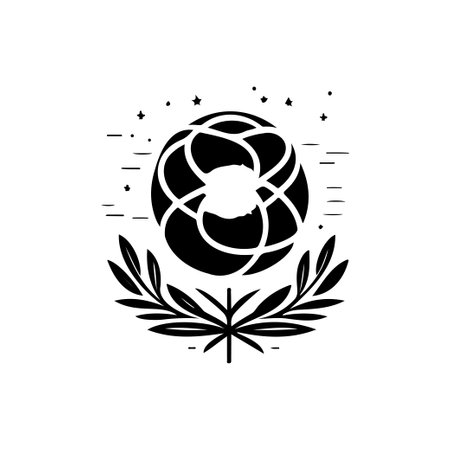 Planet cancer Icon hand draw black colour world cancer day logo vector element and symbolのイラスト素材