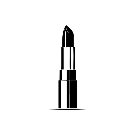 Lipstick Icon hand draw black colour woman day logo vector element and symbolのイラスト素材