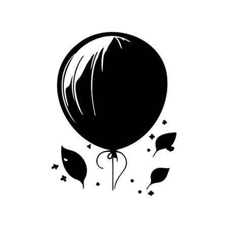 Balloon Icon hand draw black colour st patrick daylogo vector element and symbolのイラスト素材
