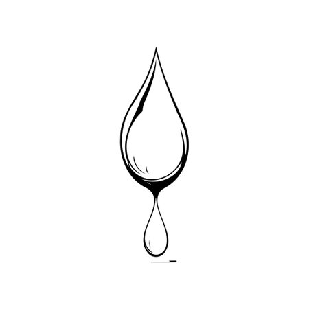 Water icon hand draw black colour world water day logo vector element and symbolのイラスト素材