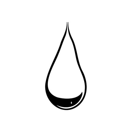 Water icon hand draw black colour world water day logo vector element and symbolのイラスト素材