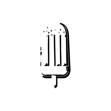 Ice cream Icon hand draw black colour chocolate day logo vector element and symbolのイラスト素材