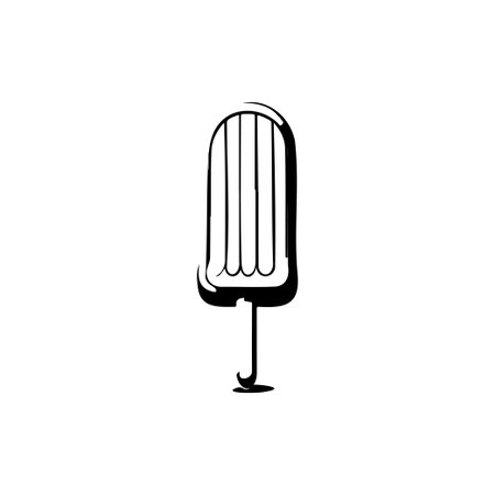 Ice cream Icon hand draw black colour chocolate day logo vector element and symbolのイラスト素材