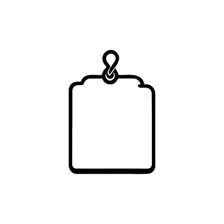 Tag Icon hand draw black colour cyber Monday logo vector element and symbolのイラスト素材