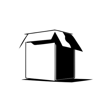 Gift box Icon hand draw black colour cyber Monday logo vector element and symbolのイラスト素材