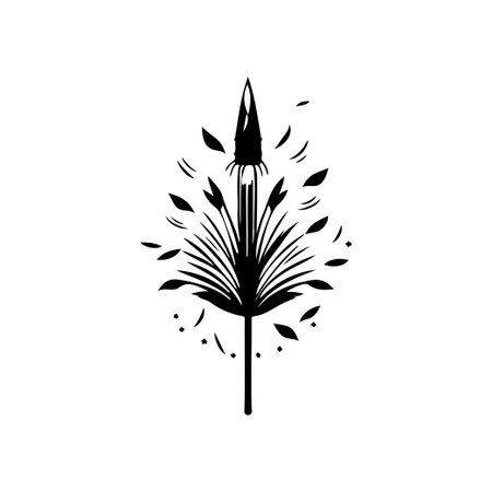 Firecracker Icon hand draw black colour lunar new year logo vector element and symbolのイラスト素材