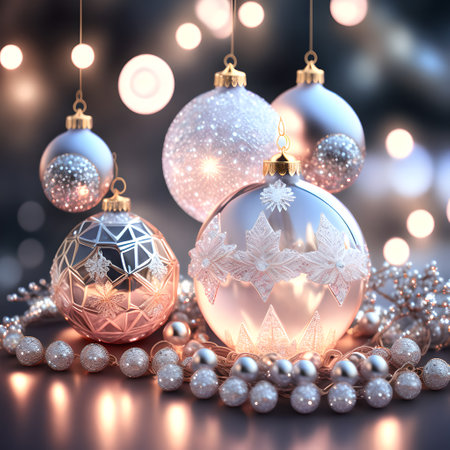 crystal bauble adornments christmas wallpaper pictureの素材