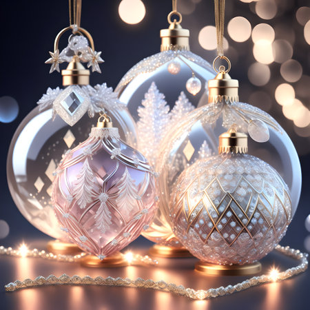 crystal bauble adornments christmas wallpaper pictureの素材