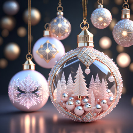 crystal bauble adornments christmas wallpaper pictureの素材