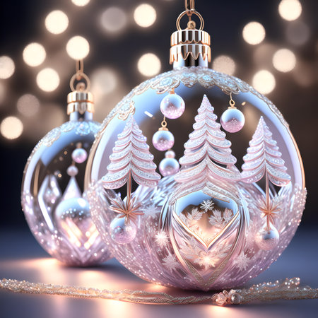 crystal bauble adornments christmas wallpaper pictureの素材