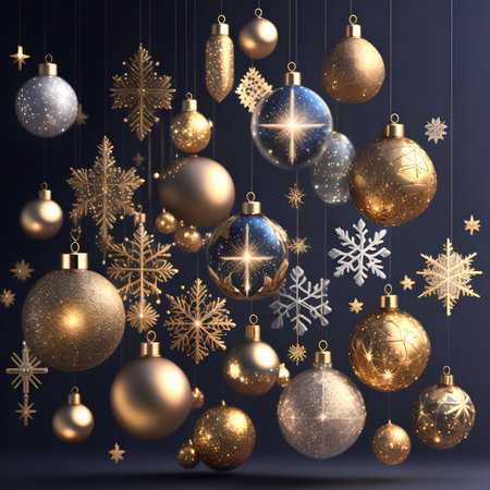 Bauble constellation arrange festive christmas wallpaper pictureの素材