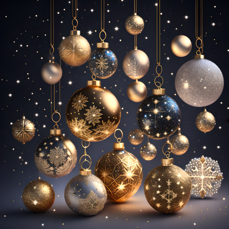 Bauble constellation arrange festive christmas wallpaper pictureの素材