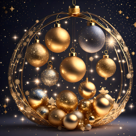 Bauble constellation arrange festive christmas wallpaper pictureの素材