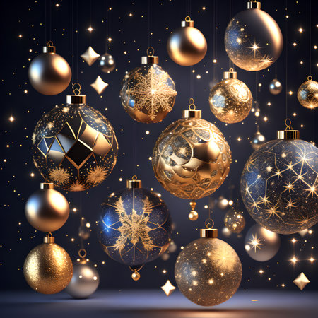 Bauble constellation arrange festive christmas wallpaper pictureの素材