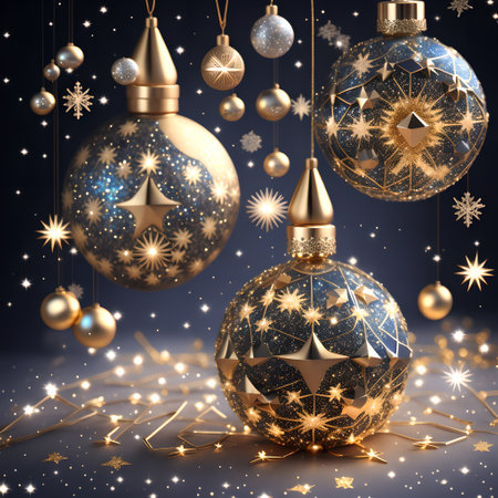 Bauble constellation arrange festive christmas wallpaper pictureの素材