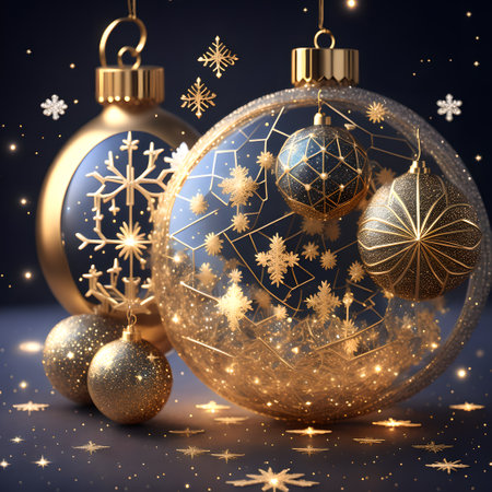 Bauble constellation arrange festive christmas wallpaper pictureの素材
