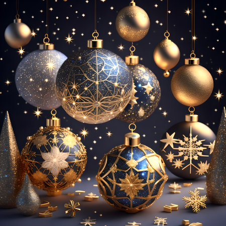 Bauble constellation arrange festive christmas wallpaper pictureの素材