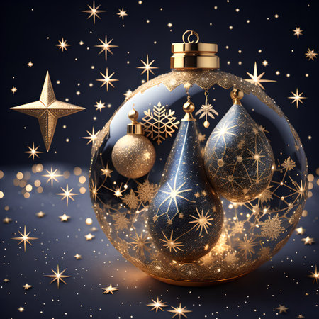 Bauble constellation arrange festive christmas wallpaper pictureの素材
