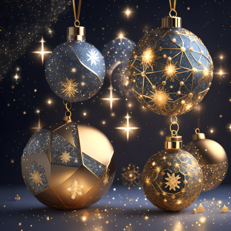 Bauble constellation arrange festive christmas wallpaper pictureの素材