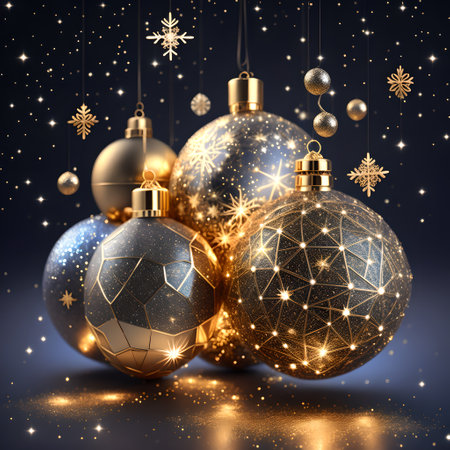 Bauble constellation arrange festive christmas wallpaper pictureの素材