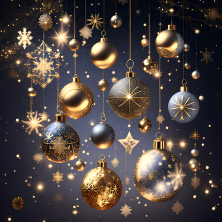 Bauble constellation arrange festive christmas wallpaper pictureの素材