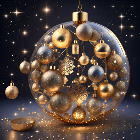 Bauble constellation arrange festive christmas wallpaper pictureの素材