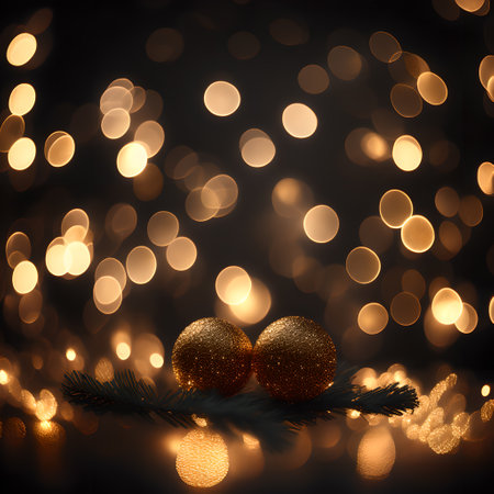 Bokeh lights background christmas wallpaper pictureの素材