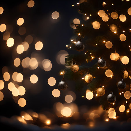 Bokeh lights background christmas wallpaper pictureの素材