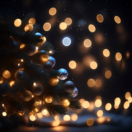 Bokeh lights background christmas wallpaper pictureの素材