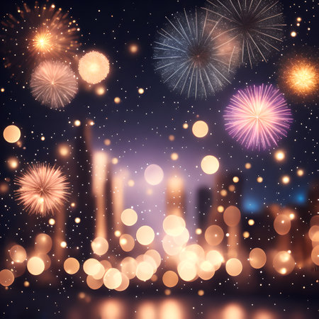 Festive Bokeh Lights Christmas wallpaper pictureの素材
