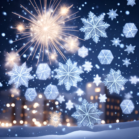 Snowflake Sparklers ice crystal christmas wallpaper pictureの素材
