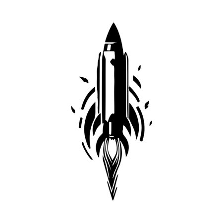 Telescope Icon hand draw black colour space logo vector element and symbol perfect.のイラスト素材