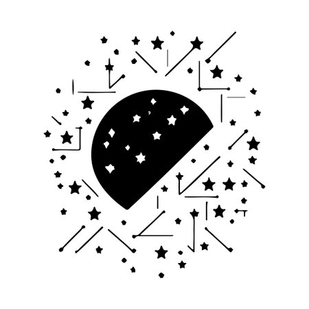 Constellations Icon hand draw black colour space out logo vector element and symbol perfect.のイラスト素材